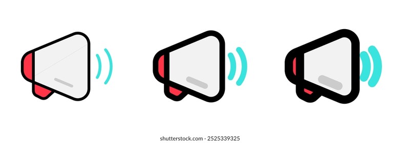 Alto-falante editável, ícone de vetor de marketing. Parte de uma grande família de conjuntos de ícones. Perfeito para interfaces web e app, apresentações, infográficos, etc