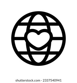 Editable love the earth, go green vector icon. Environment, ecology, eco-friendly. Part of a big icon set family. Perfect for web and app interfaces, presentations, infographics, etc