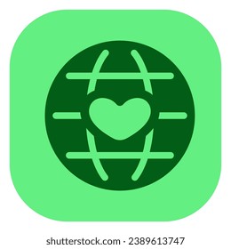 Editable love the earth, go green vector icon. Environment, ecology, eco-friendly. Part of a big icon set family. Perfect for web and app interfaces, presentations, infographics, etc
