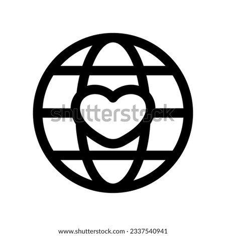 Editable love the earth, go green vector icon. Environment, ecology, eco-friendly. Part of a big icon set family. Perfect for web and app interfaces, presentations, infographics, etc