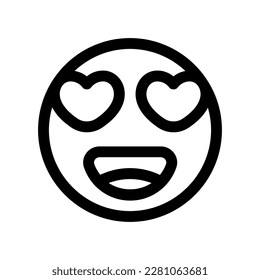 Editable in love, heart eye face vector icon. Part of a big icon set family. Perfect for web and app interfaces, presentations, infographics, etc