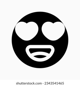 Editable in love, heart eye face vector icon. Part of a big icon set family. Perfect for web and app interfaces, presentations, infographics, etc