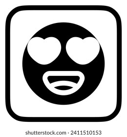 Editable in love, heart eye face vector icon. Part of a big icon set family. Perfect for web and app interfaces, presentations, infographics, etc