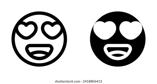 Editable in love, heart eye face vector icon. Part of a big icon set family. Perfect for web and app interfaces, presentations, infographics, etc