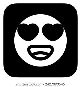 Editable in love, heart eye face vector icon. Part of a big icon set family. Perfect for web and app interfaces, presentations, infographics, etc