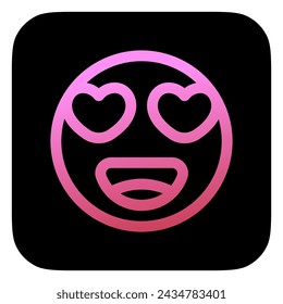 Editable en el amor, corazón ojo cara vector icono. Parte de una gran familia de iconos. Perfecto para interfaces web y aplicaciones, presentaciones, infografías, etc