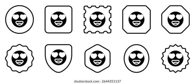 Editable in love, heart eye face vector icon. Part of a big icon set family. Perfect for web and app interfaces, presentations, infographics, etc