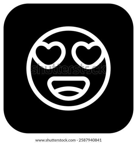 Editable in love, heart eye face vector icon. Part of a big icon set family. Perfect for web and app interfaces, presentations, infographics, etc