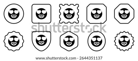 Editable in love, heart eye face vector icon. Part of a big icon set family. Perfect for web and app interfaces, presentations, infographics, etc