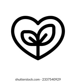 Editable love nature, eco-friendly, environment care, ecology vector icon. Part of a big icon set family. Perfect for web and app interfaces, presentations, infographics, etc