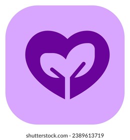 Editable love nature, eco-friendly, environment care, ecology vector icon. Part of a big icon set family. Perfect for web and app interfaces, presentations, infographics, etc