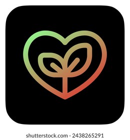 Editable love nature, eco-friendly, environment care, ecology vector icon. Part of a big icon set family. Perfect for web and app interfaces, presentations, infographics, etc