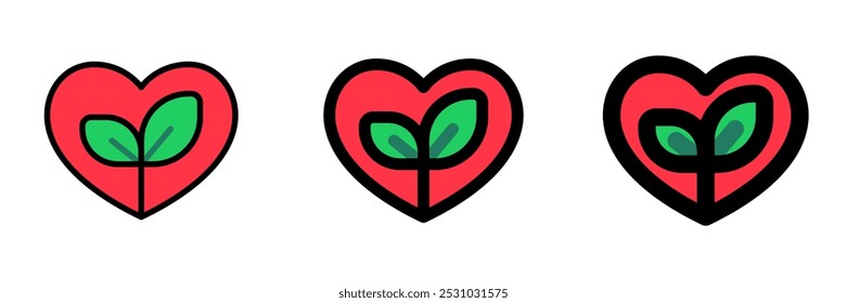 Editable love nature, eco-friendly, environment care, ecology vector icon. Part of a big icon set family. Perfect for web and app interfaces, presentations, infographics, etc