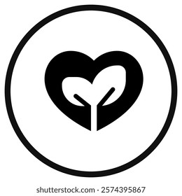 Editable love nature, eco-friendly, environment care, ecology vector icon. Part of a big icon set family. Perfect for web and app interfaces, presentations, infographics, etc