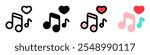 Editable love songs vector icon. Wedding, valentine, love, celebration. Part of a big icon set family. Perfect for web and app interfaces, presentations, infographics, etc