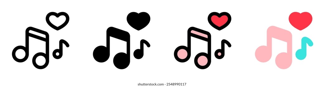 Editable love songs vector icon. Wedding, valentine, love, celebration. Part of a big icon set family. Perfect for web and app interfaces, presentations, infographics, etc