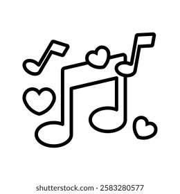 Editable love songs vector icon. Wedding, valentine, love, celebration. Part of a big icon set family. Perfect for web and app interfaces, presentations.