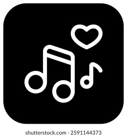 Editable love songs vector icon. Wedding, valentine, love, celebration. Part of a big icon set family. Perfect for web and app interfaces, presentations, infographics, etc