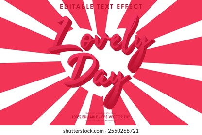 Editable Lovely Day Text Effect with a Valentine's themed background