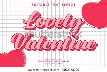 Editable Lovely Valentine Text Effect with a Valentine's themed background