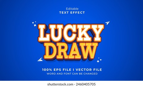 efecto de texto editable de lucky draw.logotipo de tifografía