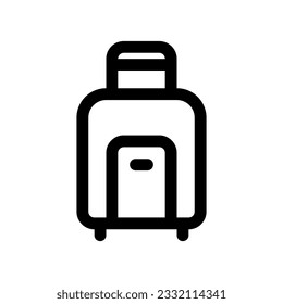 Icono del vector de equipaje editable. Parte de una familia de iconos grandes. Perfecto para interfaces web y de aplicaciones, presentaciones, infografías, etc