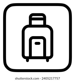 Bearbeitbares Gepäck, Vektorsymbol. Teil einer großen Icon-Set-Familie. Perfekt für Web- und App-Schnittstellen, Präsentationen, Infografiken usw.