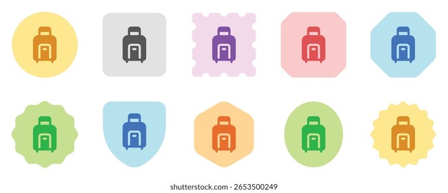 Bearbeitbares Gepäckvektorsymbol. Teil einer großen Ikone-Set-Familie. Perfekt für Web- und App-Schnittstellen, Präsentationen, Infografiken usw.