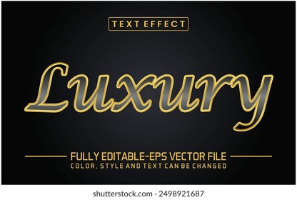 Editable Luxury text effect. graphic text template