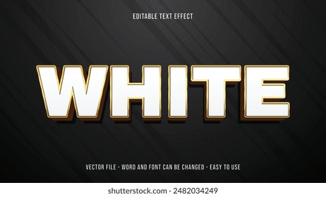 Editable luxury white text effect