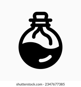 Editable magic potion, mana vector icon. Video game, game elements, RPG. Part of a big icon set family. Perfect for web and app interfaces, presentations, infographics, etc