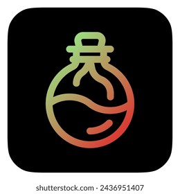 Editable magic potion, mana vector icon. Video game, game elements, RPG. Part of a big icon set family. Perfect for web and app interfaces, presentations, infographics, etc