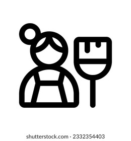 Editable maid, cleaning service vector icon. Part of a big icon set family. Perfect for web and app interfaces, presentations, infographics, etc