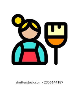 Editable maid, cleaning service vector icon. Part of a big icon set family. Perfect for web and app interfaces, presentations, infographics, etc