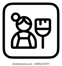 Editable maid, cleaning service vector icon. Part of a big icon set family. Perfect for web and app interfaces, presentations, infographics, etc