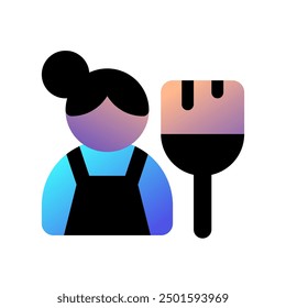 Editable maid, cleaning service vector icon. Part of a big icon set family. Perfect for web and app interfaces, presentations, infographics, etc