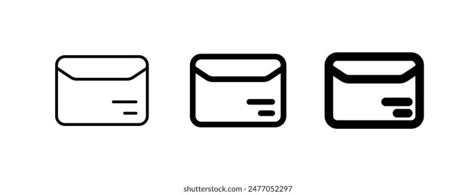 Editable mail, document, envelope vector icon. Shipping, delivery, e-commerce, transport, logistics. Part of a big icon set family. Perfect for web and app interfaces, presentations, infographics, etc