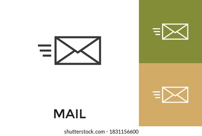Icono de correo modificable con título. Útil para aplicaciones móviles, sitio web, software y medios impresos.