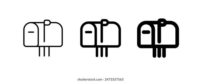 Editable mailbox vector icon. Property, real estate, construction, mortgage, interiors. Part of a big icon set family. Perfect for web and app interfaces, presentations, infographics, etc