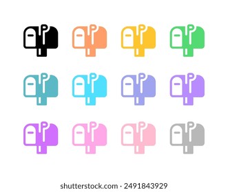 Editable mailbox vector icon. Property, real estate, construction, mortgage, interiors. Part of a big icon set family. Perfect for web and app interfaces, presentations, infographics, etc