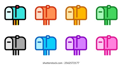 Editable mailbox vector icon. Property, real estate, construction, mortgage, interiors. Part of a big icon set family. Perfect for web and app interfaces, presentations, infographics, etc