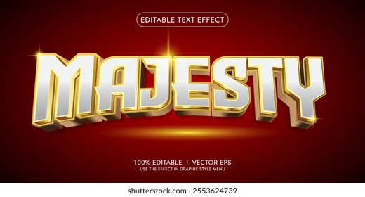 editable majesty vector 3d text effect with modern style design