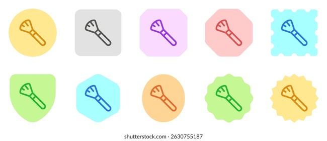 Editable makeup brush vector icon. Cosmetics, makeup, skincare, beauty. Part of a big icon set family. Perfect for web and app interfaces, presentations, infographics, etc