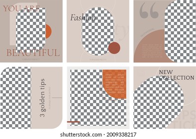 Editable Makeup Template For Social Media Post, Vector Illustration, Minimal Design