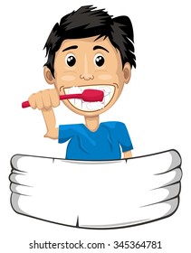 someone brushing their teeth clipart images