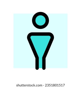 Editable male restroom vector icon. Part of a big icon set family. Perfect for web and app interfaces, presentations, infographics, etc