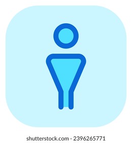 Bearbeitbare männliche Toilette Vektorsymbol. Teil einer großen Icon-Set-Familie. Perfekt für Web- und App-Schnittstellen, Präsentationen, Infografiken usw.