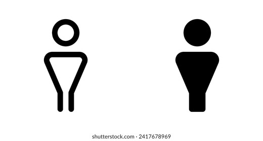 Editable male restroom vector icon. Part of a big icon set family. Perfect for web and app interfaces, presentations, infographics, etc