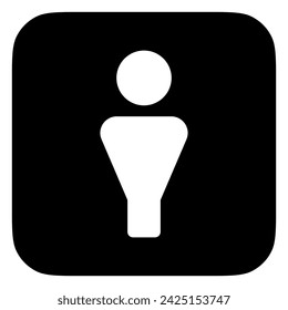 Editable male restroom vector icon. Part of a big icon set family. Perfect for web and app interfaces, presentations, infographics, etc