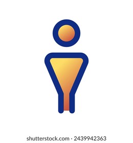 Editable male restroom vector icon. Part of a big icon set family. Perfect for web and app interfaces, presentations, infographics, etc